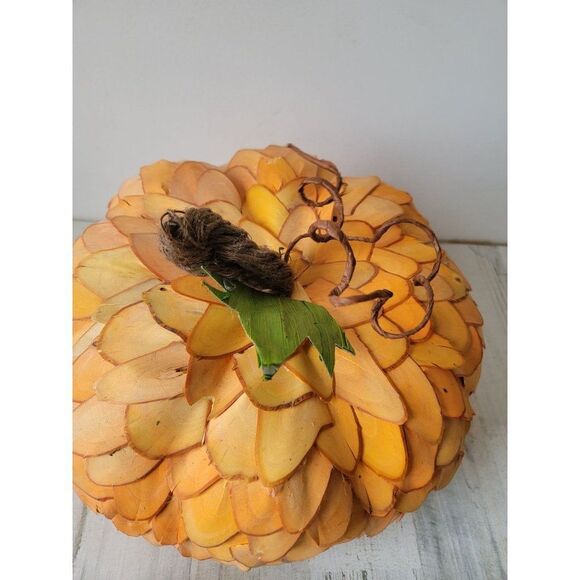 pumpkin large fall thanksgiving centerpiece Wood Halloween decor abstract - Picture 12 of 13